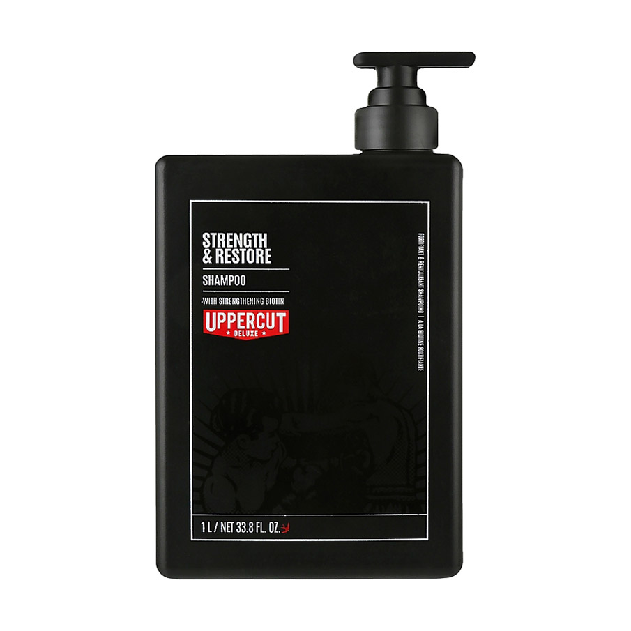 Чоловічий шампунь для волосся Uppercut Deluxe Strength And Restore Shampoo, 1 л